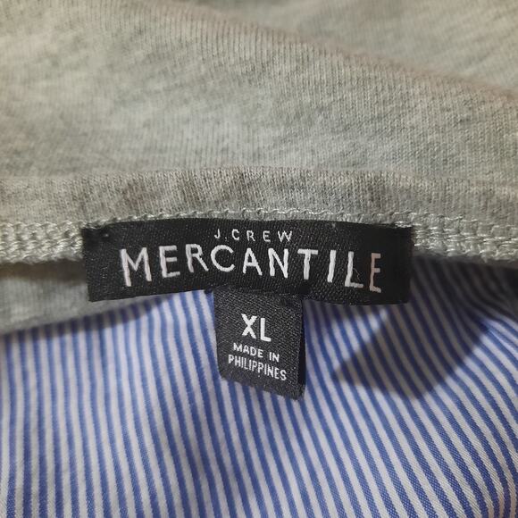 J. Crew Merchantile Womens Layered Boatneck Long Sleeve Gray Top Size XL - Picture 3 of 5